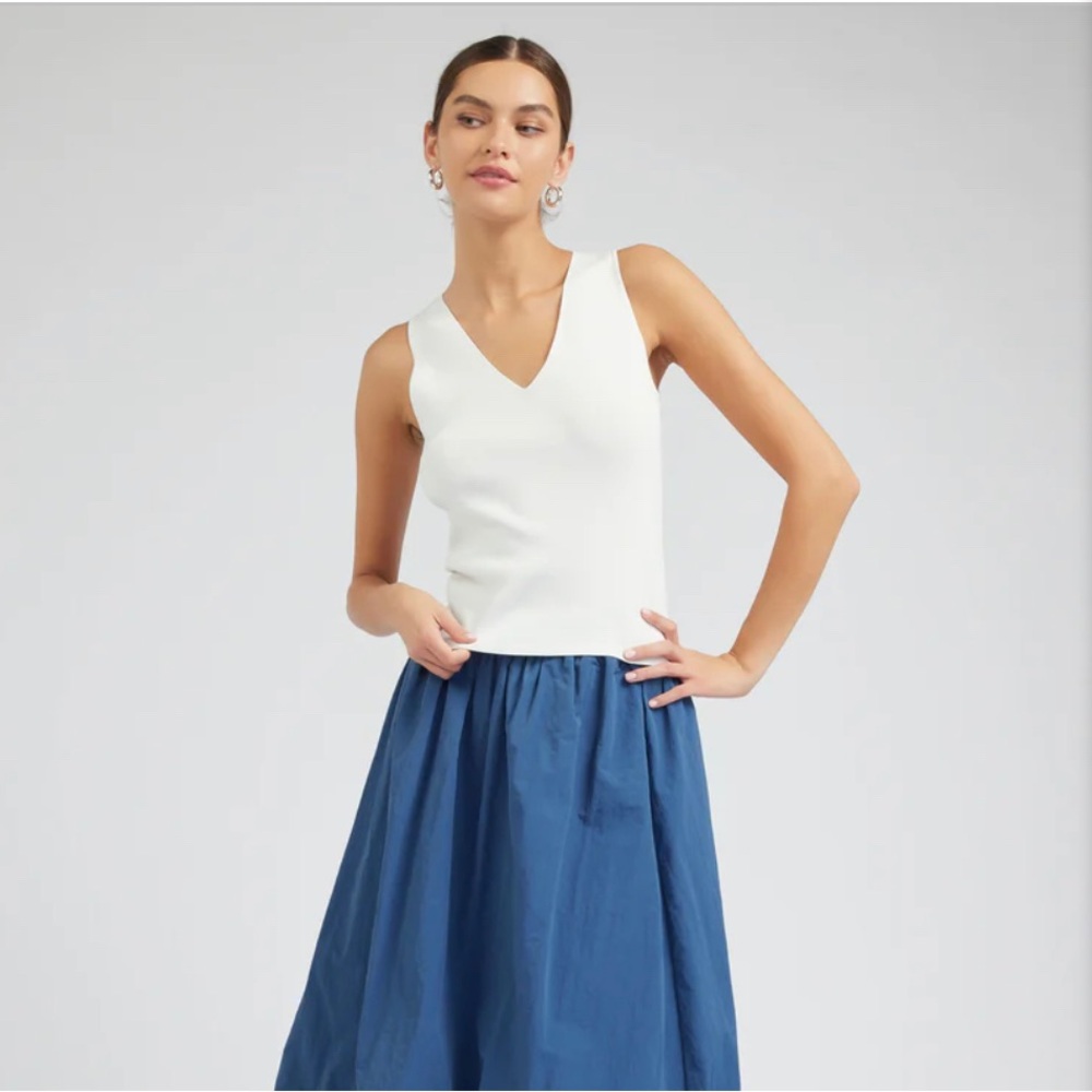 White Sleeveless Top New With Tags